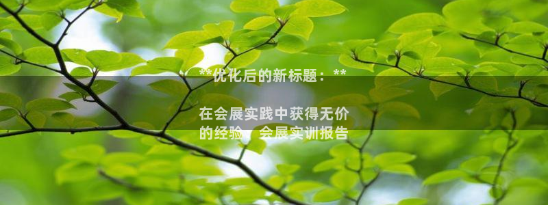 果博平台客服：**优化后的新标题：**

在会展实践中获得无价
的经验：会展实训报告