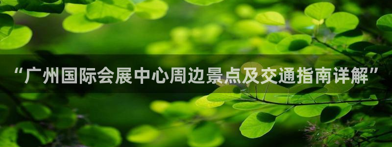 果博平台怎么下载?：“广州国际会展中心周边景点及交通指南详解”